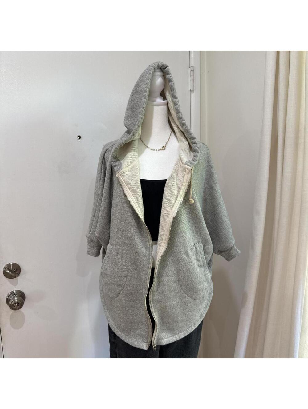 Alternative Apparel Oversized Hoodie — Heather Grey, Small